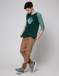 T Zone 3/4 Raglan T-Shirt Print Theme Space Techno - New World