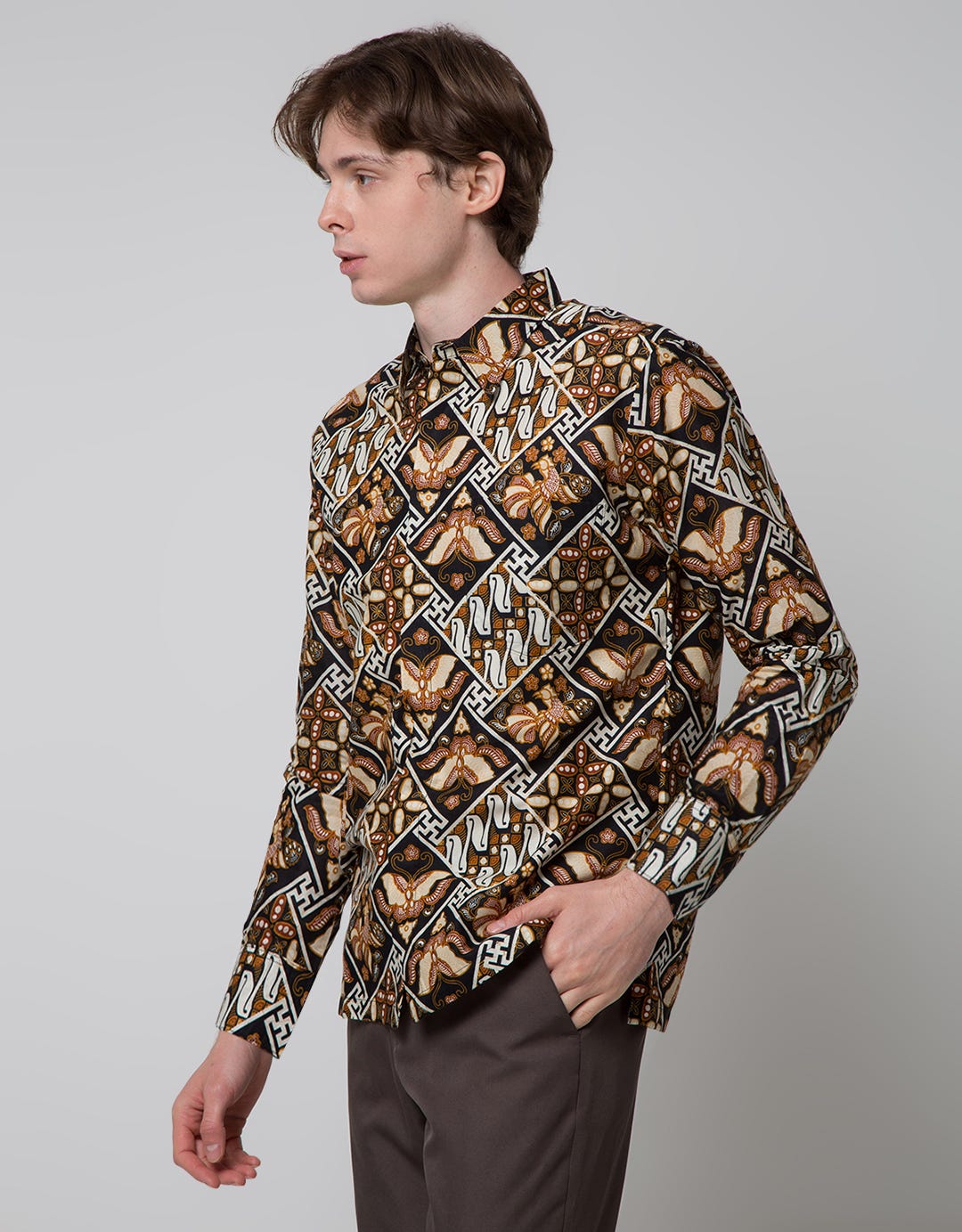 Arjuna Weda Kemeja Batik Banji Kupu Pria