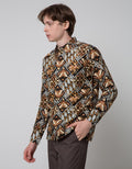 Arjuna Weda Men's Butterfly Banji Batik Shirt