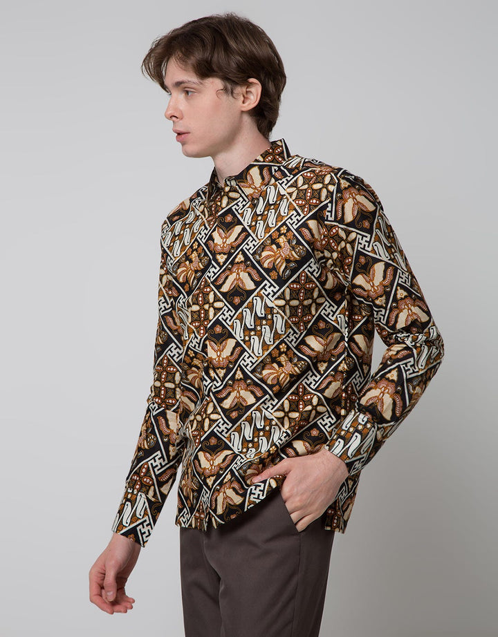 Arjuna Weda Kemeja Batik Banji Kupu Pria