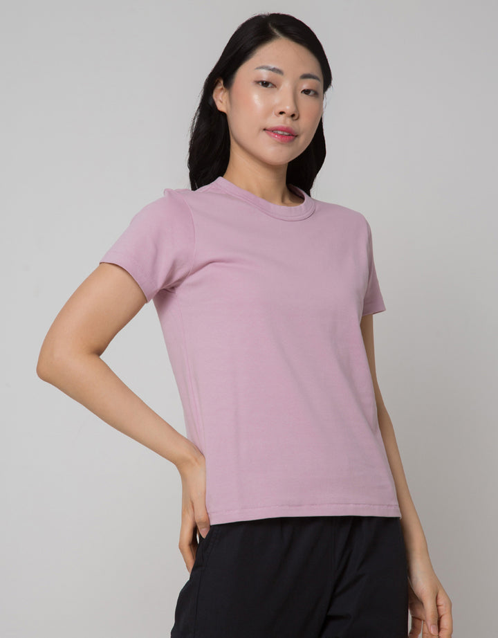 Suko Round Neck Kerah Bulat Lengan Pendek Kaos Wanita