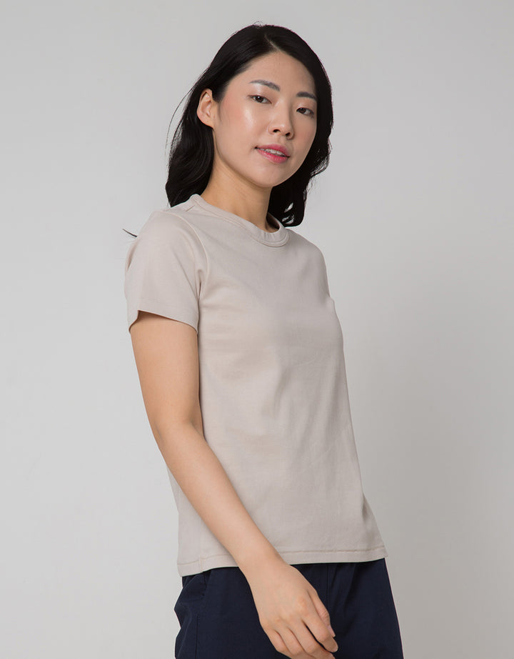 Suko Round Neck Kerah Bulat Lengan Pendek Kaos Wanita