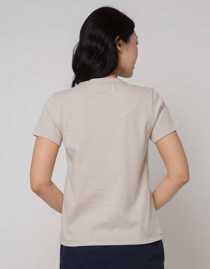 Suko Round Neck Kerah Bulat Lengan Pendek Kaos Wanita