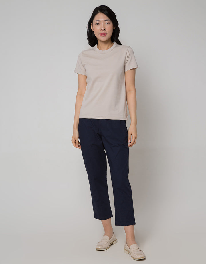 Suko Round Neck Kerah Bulat Lengan Pendek Kaos Wanita