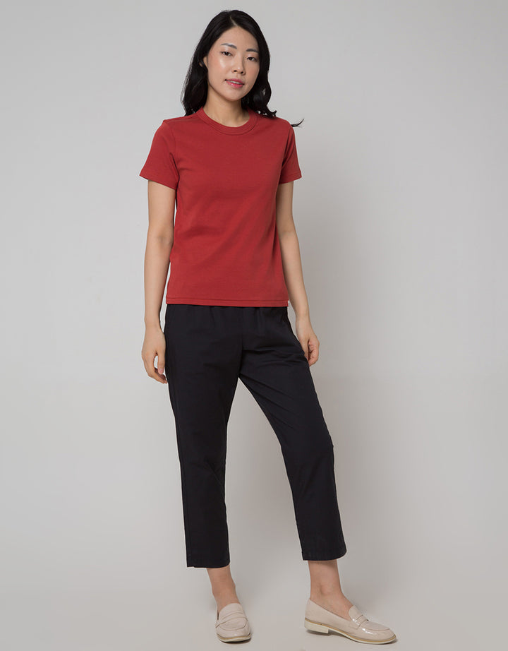 Suko Women's Round Collar Basic T-Shirt