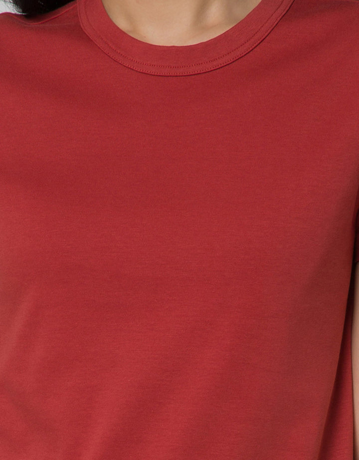 Suko Round Neck Kerah Bulat Lengan Pendek Kaos Wanita