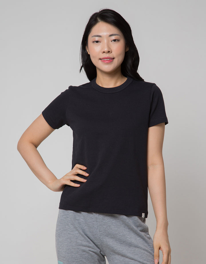 Suko Round Neck Kerah Bulat Lengan Pendek Kaos Wanita