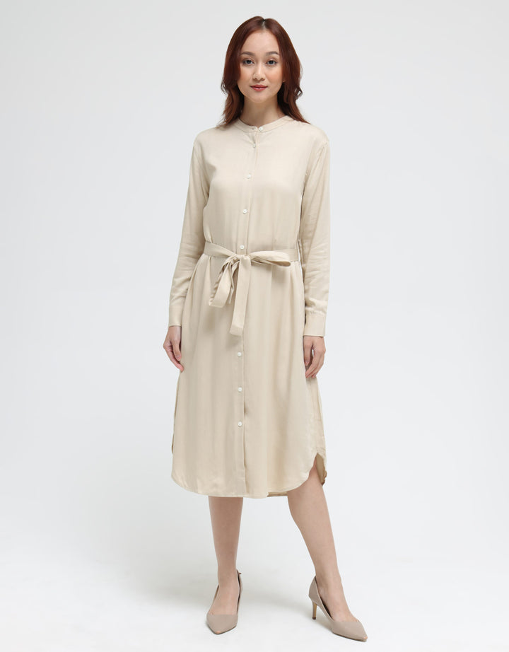 Suko Rayon Woven Dress Aurora Button Long Sleeve