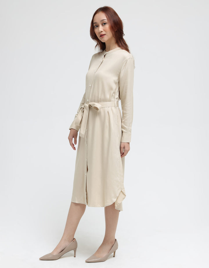 Suko Rayon Woven Dress Aurora Button Long Sleeve