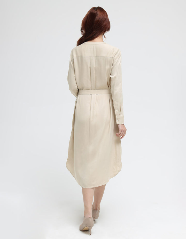 Suko Rayon Woven Dress Aurora Button Long Sleeve