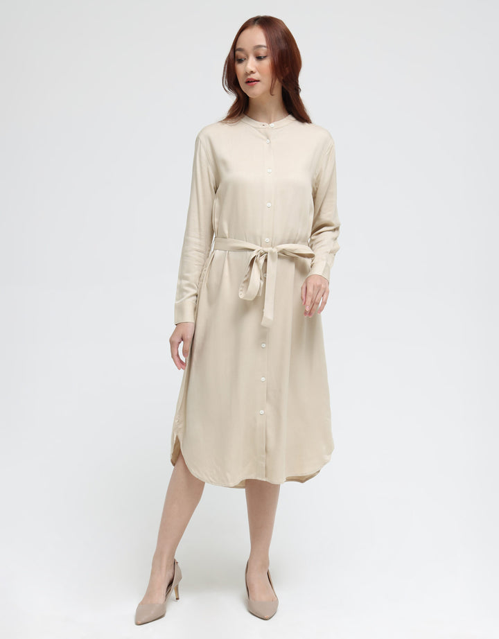 Suko Rayon Woven Dress Aurora Button Long Sleeve