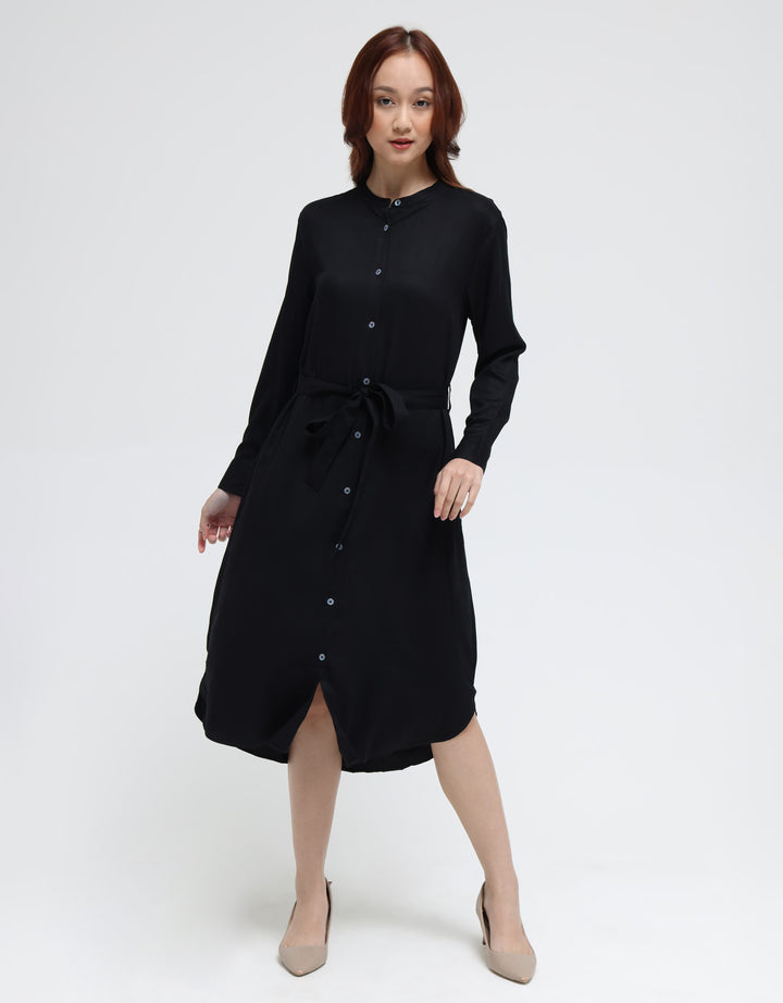 Suko Rayon Woven Dress Aurora Button Long Sleeve