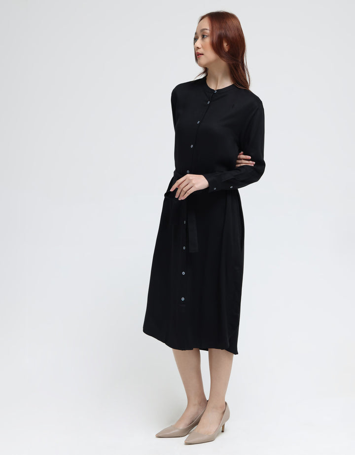 Suko Rayon Woven Dress Aurora Button Long Sleeve