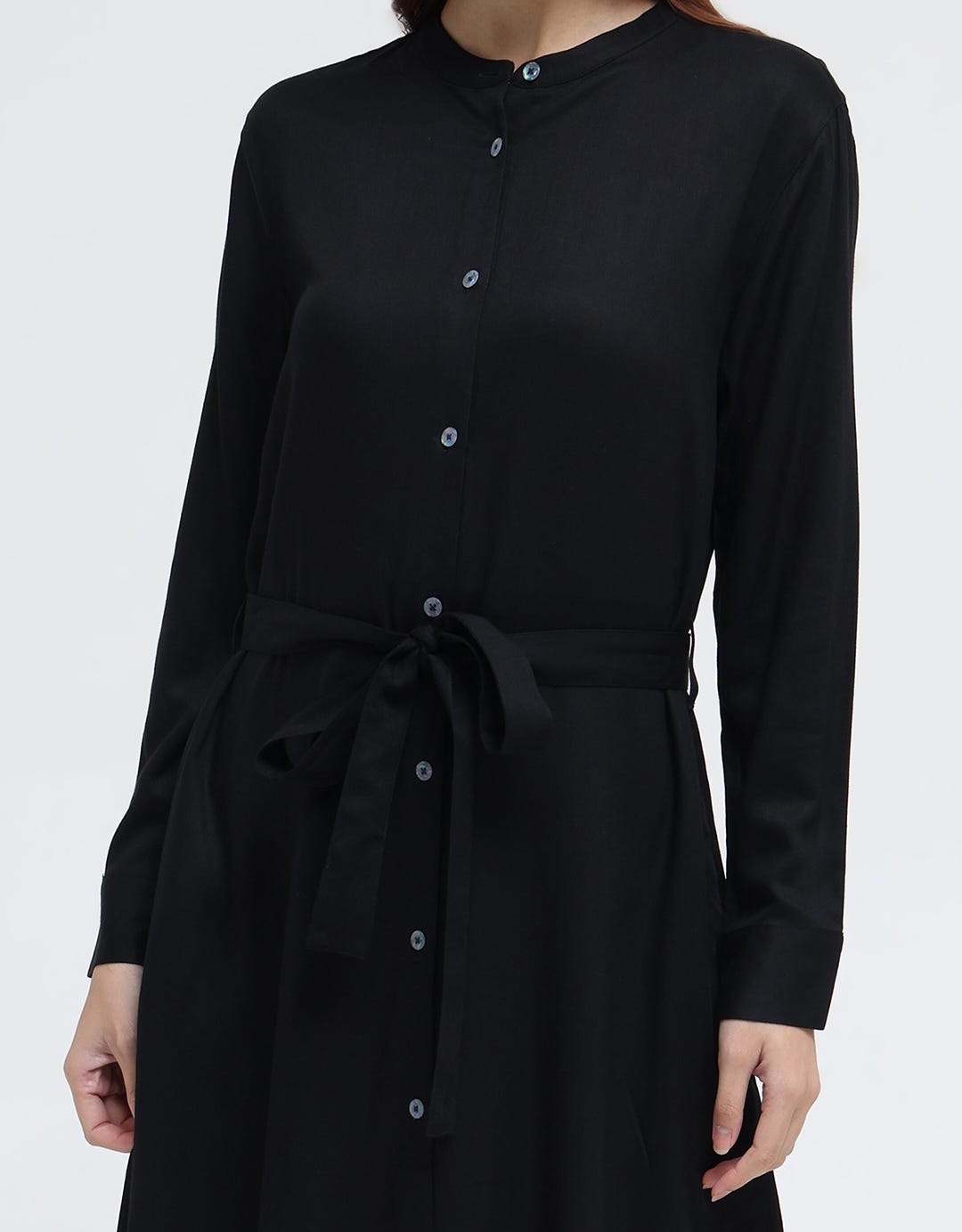 Suko Rayon Woven Dress Aurora Button Long Sleeve