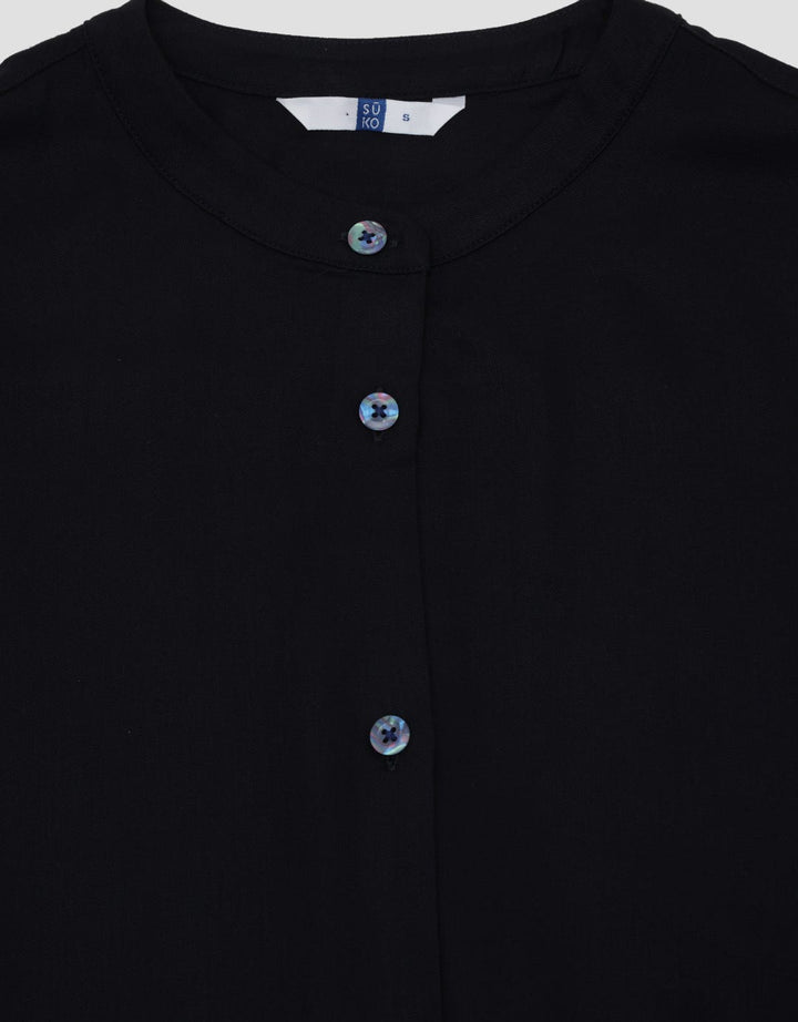 Suko Rayon Woven Dress Aurora Button Long Sleeve