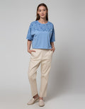 American Jeans Short Sleeve T-Shirt Tee Floral S Jersey