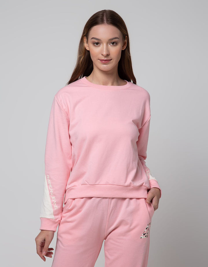 American Jeans Sweatshirt Sleeve Contrast