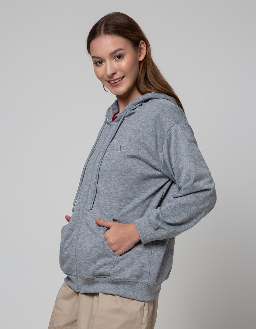 American Jeans Jacket Basic With Kangaroo Pocket