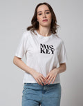 Disney Mickey Basic Print Rubber Oversized Short Sleeve T-Shirt