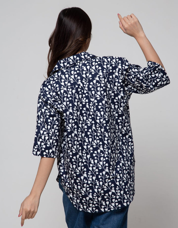 St. Yves Print Flower Women's Shirt