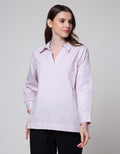 St. Yves Long Sleeve Blouse With Embroidery On Sleeves