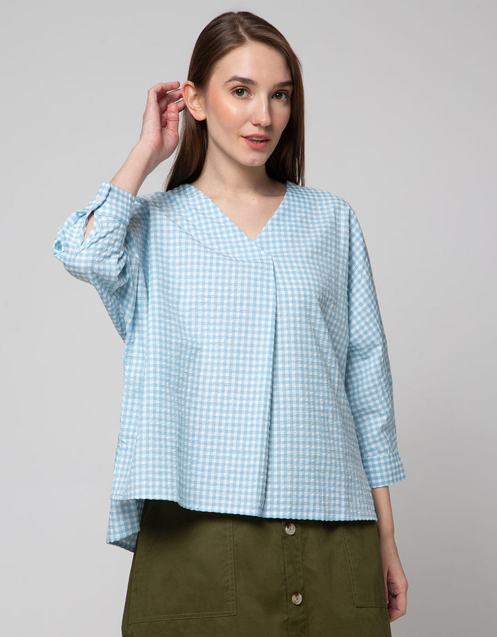 St. Yves 34 Blouse With Gingham Check