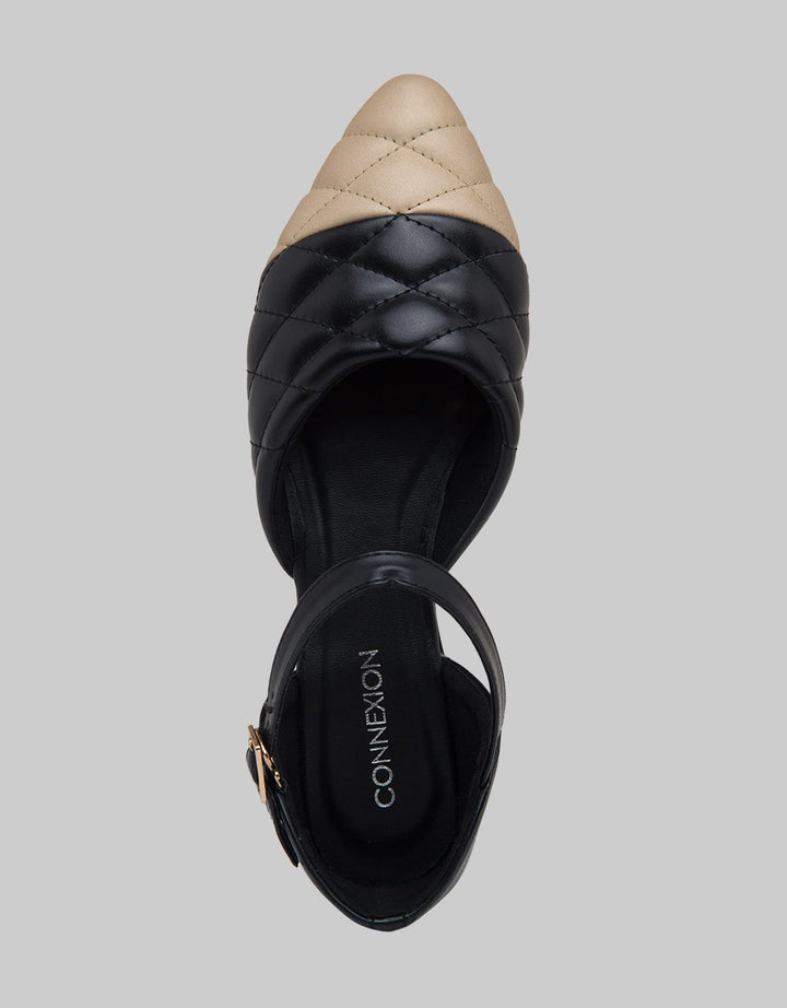 Connexion Ankle Strap Quilted Sandal Wanita