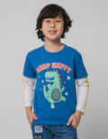 Little M T-Shirt Snap Happy Dobel Sleeve