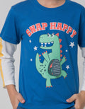 Little M T-Shirt Snap Happy Dobel Sleeve