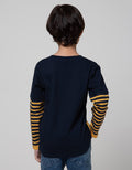Little M Long Sleeve T-Shirt Dobel Sleeve Animal Bordir