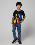 Little M Long Sleeve T-Shirt Dobel Sleeve Animal Bordir