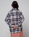 Nevada Long Sleeve Shirt Reg Check Rayon Twill