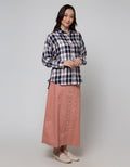 Nevada Long Sleeve Shirt Reg Check Rayon Twill