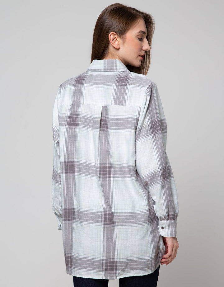 Nevada Long Sleeve Shirt Check Long Cotton Twill