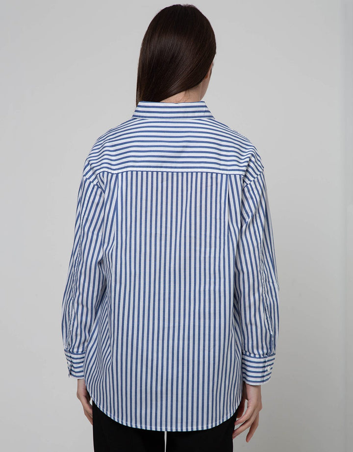 Nevada Stripe Regular Kemeja Wanita