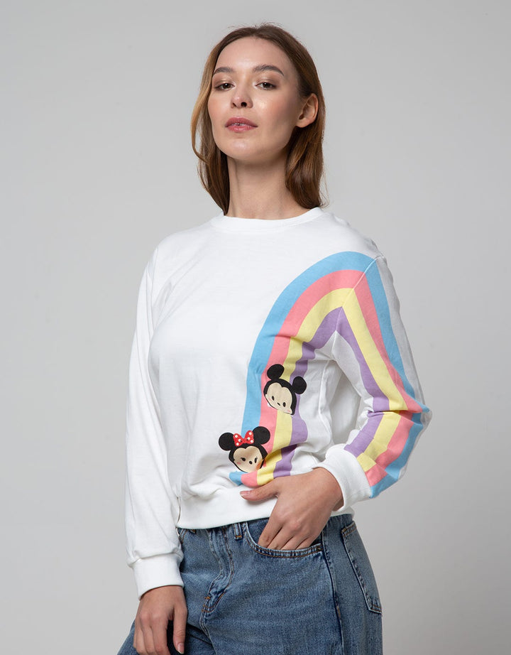 Disney Rainbow Sleeve Sweatshirt