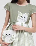 Sweet Miss Cat Combi Pouch Midi Dress Anak Perempuan