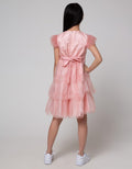 Sweet Miss Short Sleeve Midi Dress Bordir Pinggang Kerut Tile
