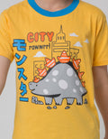 Little M Top-Bottom Dino City Anime T-Shirt Set