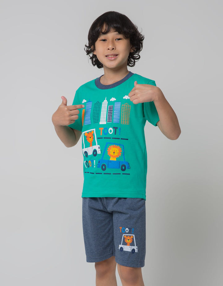 Little M Toot Print Boys Clothing Set