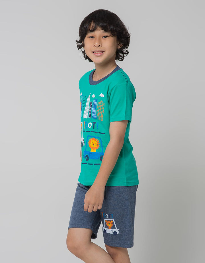 Little M Toot Print Boys Clothing Set