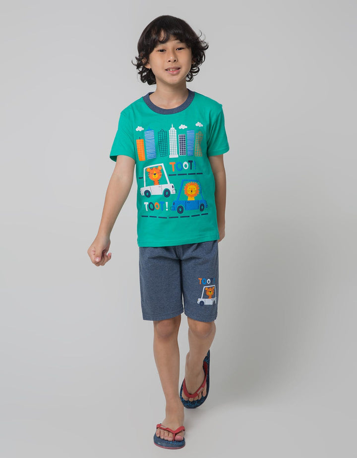 Little M Toot Print Boys Clothing Set