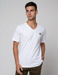 Details Short Sleeve T-Shirt V Neck Print