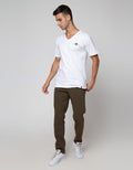 Details Short Sleeve T-Shirt V Neck Print