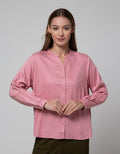 St. Yves Long Sleeve Blouse Rayon Twill