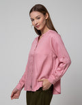 St. Yves Long Sleeve Blouse Rayon Twill