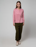 St. Yves Long Sleeve Blouse Rayon Twill