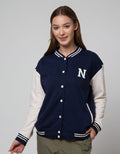 Nevada Solid Jaket Varsity Wanita