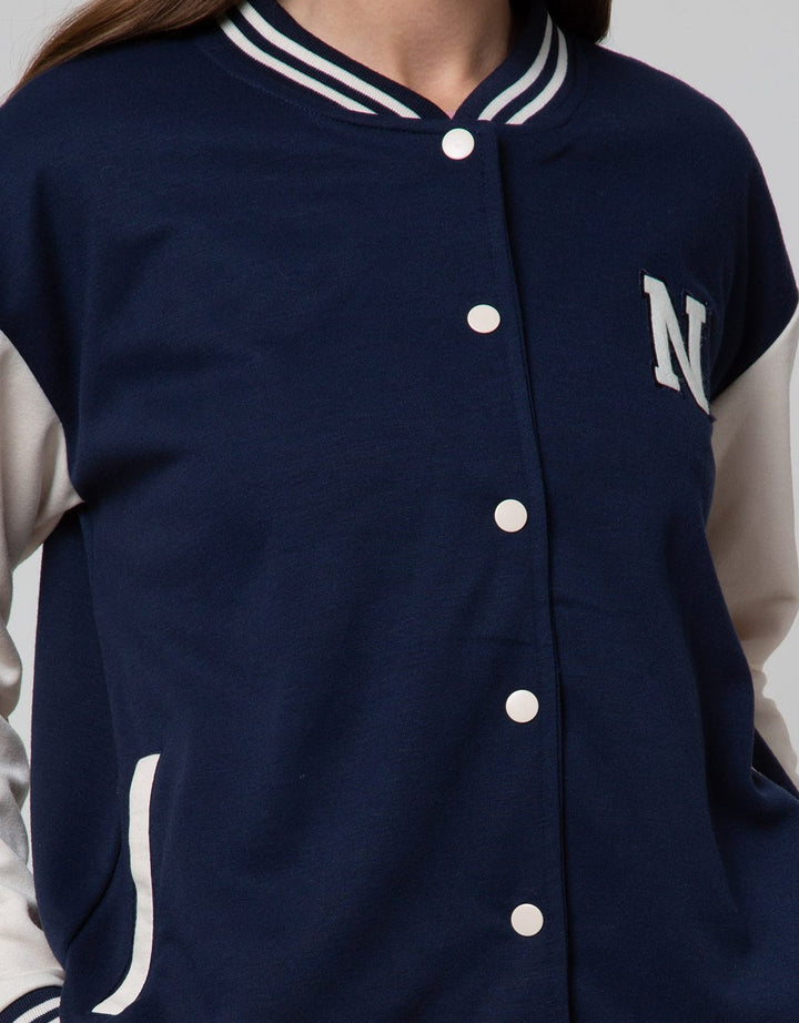Nevada Solid Jaket Varsity Wanita