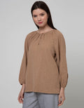 St. Yves Pucker Detailing Blouse Wanita